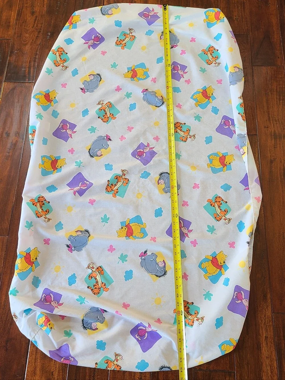 Vintage Disney Winnie the Pooh Fitted Crib Sheet Winnie The Pooh 1994 Y2K